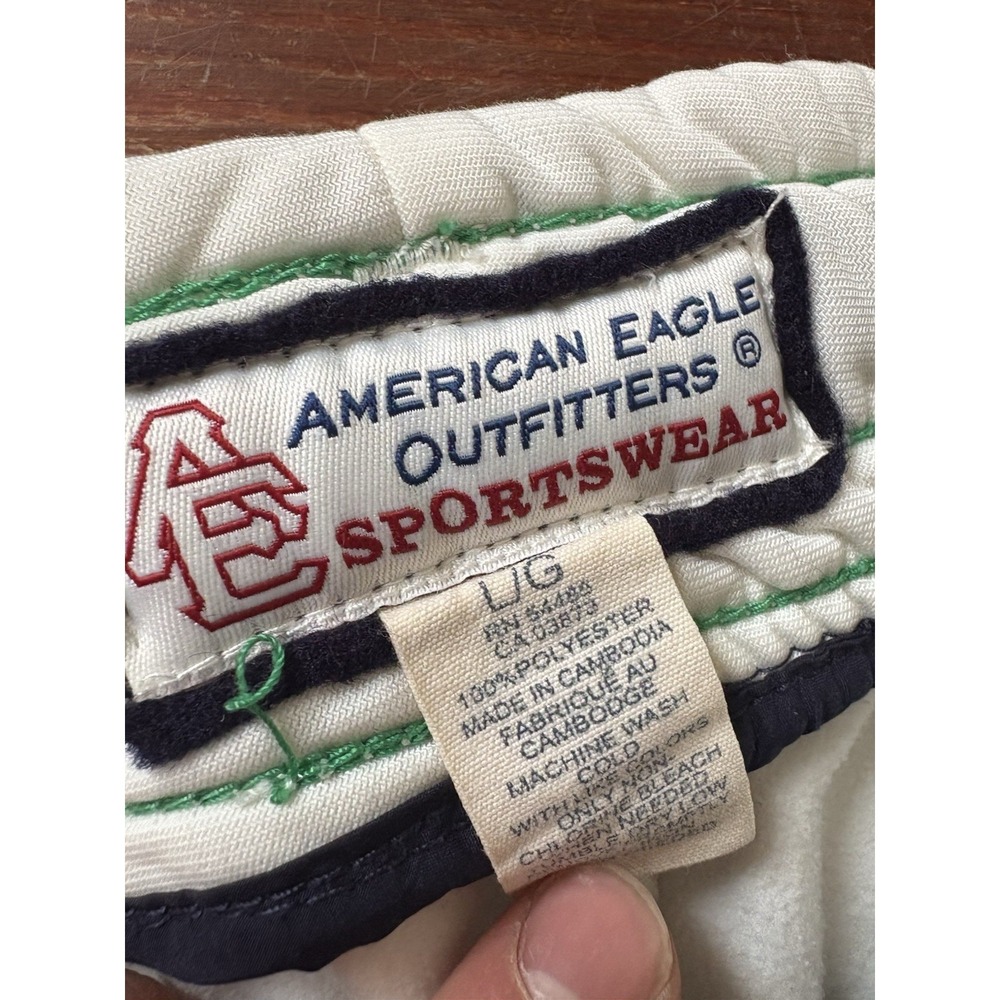 Vintage American Eagle Track Pants Size Large Athleisure 90s Zip Leg - Picture 4 of 6